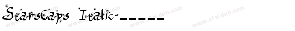StarsCaps Italic字体转换